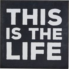 Black Wall Decor Premier Housewares This Is The Life Plaque Wall Decor