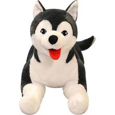 HKHBJS 1pcs 70cm Lifelike Husky Dog Plush Toy Simulation Stuffed Dog Animal Toys