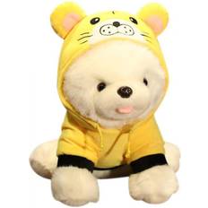 HKHBJS 25cm Cute Dressing Puppy Plush Toys Pomeranian Dolls Stuffed Toy Baby Doll
