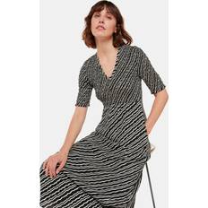 Midi Dress Dresses sale Whistles Diagonal Ripple Shirred Midi Dress, Black/Multi