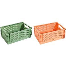 Orange Storage Boxes HKHBJS Collapsible Folding Cosmetic Container Green Storage Box