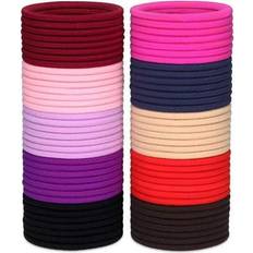 Black Hair Ties H&S Unisex Black 100 Elasticated Hair Bands 4mm
