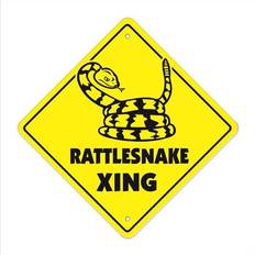 Square Wall Decor SignMission X-RATTLESNAKE Zone Xing Crossing Wall Decor