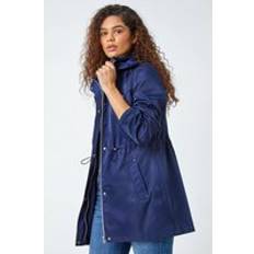 Women Outerwear Roman Shower Resistant Longline Jacket Navy