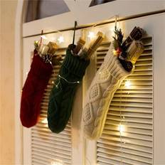 Green Stockings Winwin Knitted Christmas Gift Bag Stocking
