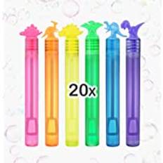 Leksaker RAM ONLINE YouCute 20-pack mini bubblor, dinosauriebubblor, med bubbelstav, flaskor, födelsedag, bubbellösningsblåsare, för barn, festtillbehör, sommar, utomhusleksaker