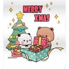 Brown Posters WHIBOS Panda And Brownie Bear Couple christmas Poster