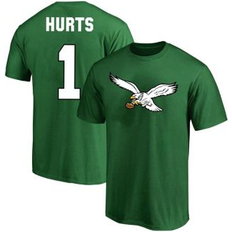 Sports Fan Apparel Fanatics Men's Jalen Hurts Kelly Green Philadelphia Eagles Big and Tall Throwback Player Name and Number T-shirt Kelly Green