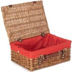 Red Baskets RED HAMPER Wicker 35cm Light Steamed Picnic with Basket