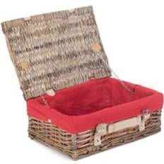 Red Baskets RED HAMPER 35cm Antique Wash Split Willow Picnic Basket