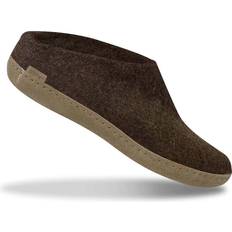 Ledersohle Pantoffeln Aus 100% Reiner Naturwolle