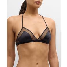 Dolce & Gabbana Underwear Dolce & Gabbana Mesh-Trim Satin Triangle Bra