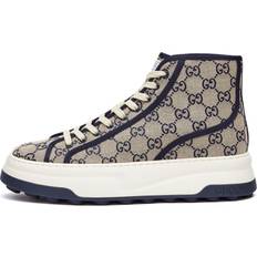 Gucci Men Trainers Gucci Men's Tennis Treck High GG Jacquard Sneaker Beige/Navy