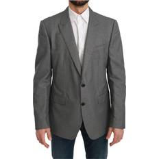 Dolce & Gabbana Hombre Blazers Dolce & Gabbana Elegant Gray Fantasy Pattern Slim Fit Men's Blazer