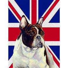 PatioPlus French Bulldog With English Union Jack British Flag Flag Garden