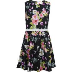 Round Dresses A2Z Kids 11-12 Years Girls Skater Sleeveless Floral Black Party Dresses