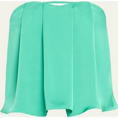 Kennedi Top Strapless Cropped Blouse - Sea Green