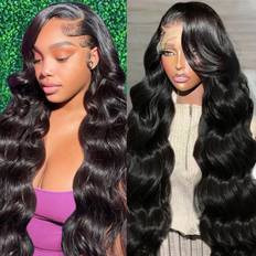 Straightening Wigs 13x4 Body Wave Lace Front Wig 26 inch Natural Black