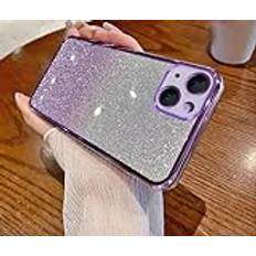 Paix Gradient glitter elektropläterad infattning transparent fodral kompatibel med Xiaomi Redmi A3 TPU smalt stöttåligt telefonskydd