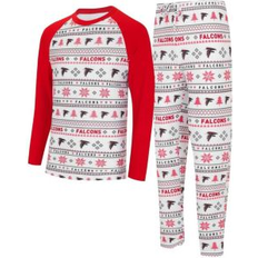 Men - White Pajamas Concepts Sport Men's White, Red Atlanta Falcons TinselÂ Raglan Long Sleeve T-shirt and Pants Sleep Set White, Red