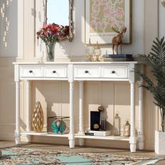 Merax Ivory Classic Entryway Console Table