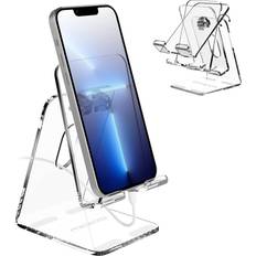 Mobile Device Holders MoKo Acrylic Tablet Stand, Adjustable Angle Phone Stand for Desk, Fit with iPhone 15/Pro/Plus/Pro Max, iPhone 14/14 Pro Max, iPad 10th, iPad Pro 11/12.9 2022, iPad Air 5 4 3/Mini 4-12.9" Clear