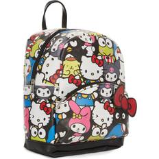 Black - Leather School Bags Fast Forward Hello Kitty Leather Backpack 14 Inch Leather Bag Adults Black