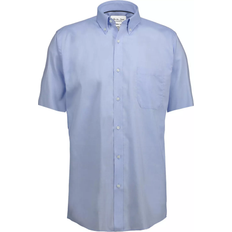 Seven Seas Oxford Modern Fit Short Sleeve Shirt - Light Blue