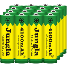 Jungla 1.5V AA Alkaline Rechargeble Battery 4100mAh Compatible 12-pack