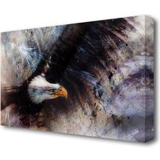 East Urban Home Eagle Flight Wild Life Painting Print Framed Art