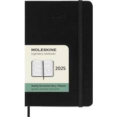 Black Calendars Moleskine Weekly Planner Horizontal 12-Month 2025 Black
