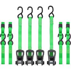 Bungee Cords & Ratchet Straps SmartStraps Ratchet X Tie Down 1in 14ft 1500lb Green 245 4 Pack