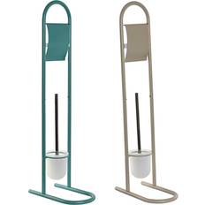 Turkis Toiletpapirholdere Home ESPRIT Hvid Turkis Metal Toiletpapirholder Sæt af 2