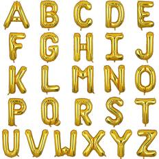 Party Supplies Shatchi Versatile Silver Foil Balloon for All Occasions Gold Letter-H One Size