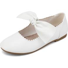 White Ballerina Shoes Dream Pairs Girls Ballerina Flats Mary Jane Front Bow Shoes