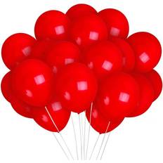 Latex Balloons Shatchi RED, 10 12Inch Plain Balloons Helium Latex Decorative Party Balloons