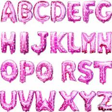 Party Supplies Shatchi Versatile Silver Foil Balloon for All Occasions Pink Letter-Z One Size