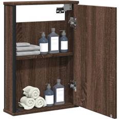 Muebles de Baño vidaXL Armario Con Espejo Baño Madera 42x12x60 cm