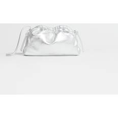 Solid Colour Clutches Mansur Gavriel Mini Cloud Clutch in Metallic Silver