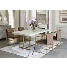 Gold Dining Tables Armen Living 79" Contemporary Dining Table