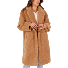 Petal & Pup Beatrice Faux Fur Coat - Camel