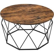 Vasagle Industrial Style Rustic Brown Coffee Table 80x80cm