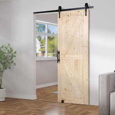 Doors VEVOR Barn & Hardware Kit 36"" Kit Sliding Door (x)