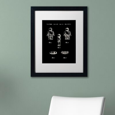 Interior Details Trademark Fine Art 'Lego Man Patent 1979 Page 1 Black' Graphic Print Framed Art