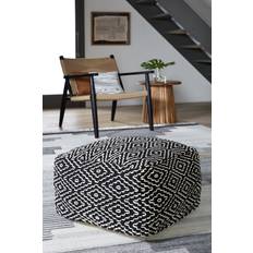 Ashley Black Pouffes Ashley Signature Jasett Pouffe