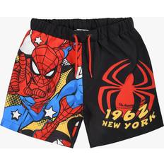 Brand Threads Kids' Spiderman Swim Shorts, Red/Multi