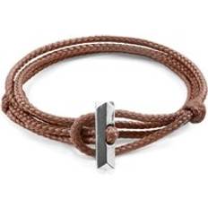 Anchors Bracelets Anchor & Crew Copper Pink Oxford Silver and Rope Bracelet