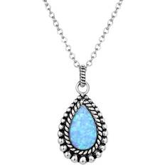 Montana Silversmiths Glimmering Pools Necklace - Silver/Blue