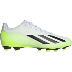 51 ½ - Dame Fotballsko Adidas X Crazyfast.4 FG - Cloud White/Core Black/Lucid Lemon