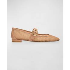 Natural Ballerinas Stuart Weitzman Arabella Mesh Mary Jane Ballerina Flats